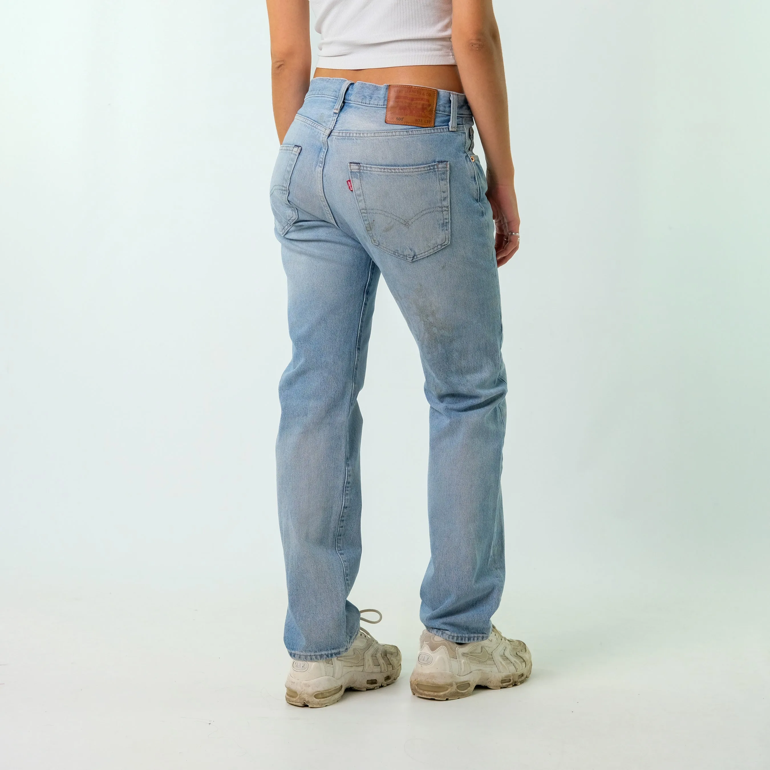 Light Blue y2ks Levi's Denim Jeans Baggy Pants (32x32)