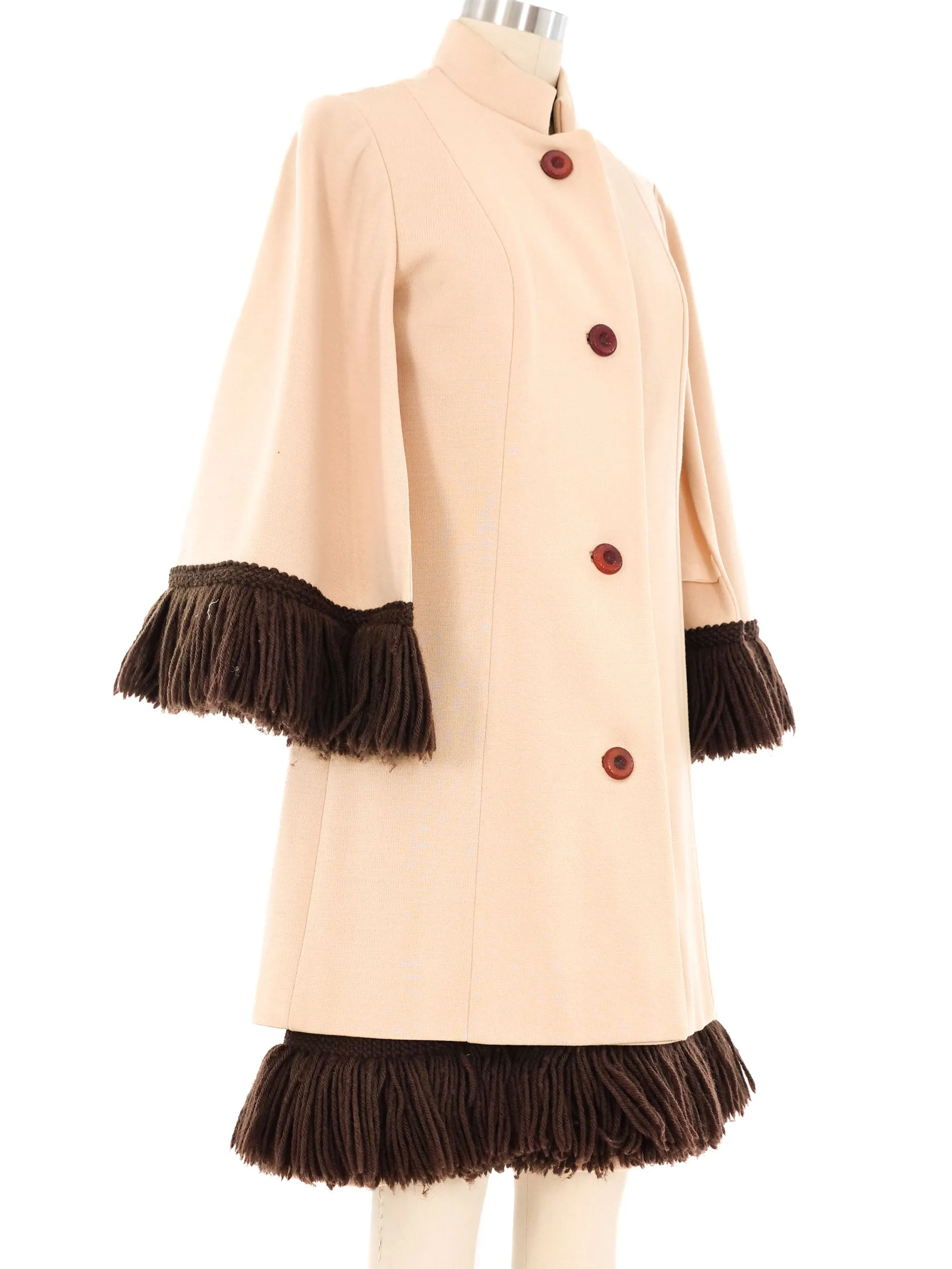 Lilli Ann Yarn Fringe Dress and Coat Ensemble