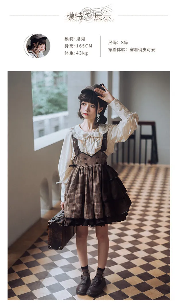 little detective SK strap skirt Lolita dress