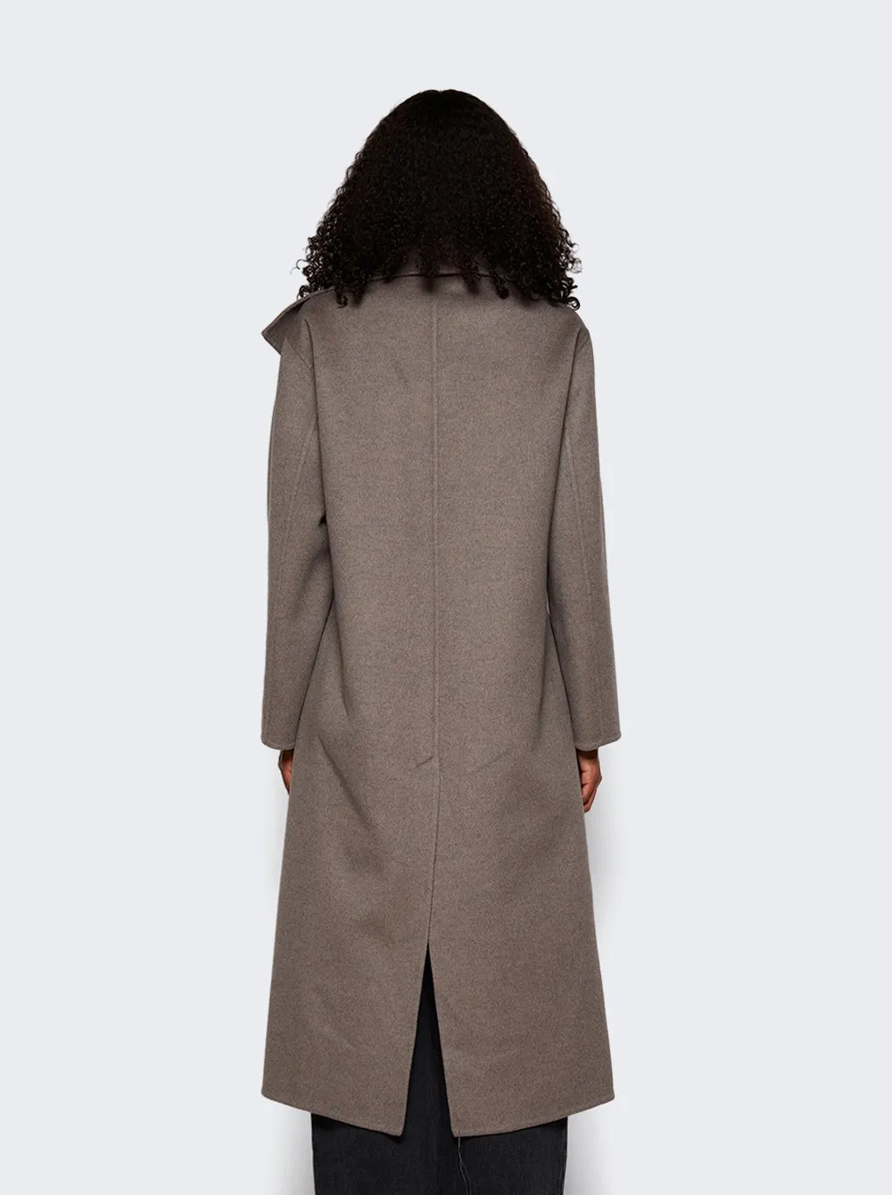 Loewe   Belted Coat Taupe Melange 