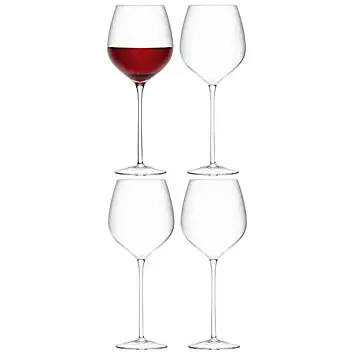 LSA Set of 4 Red Wine Balloon Glasses 700ml | Kaleidoscope