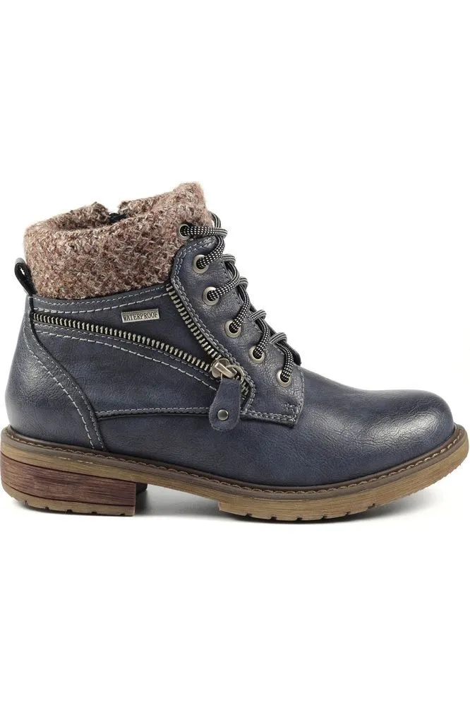 Lunar Benson III Navy Waterproof Boot GLB090