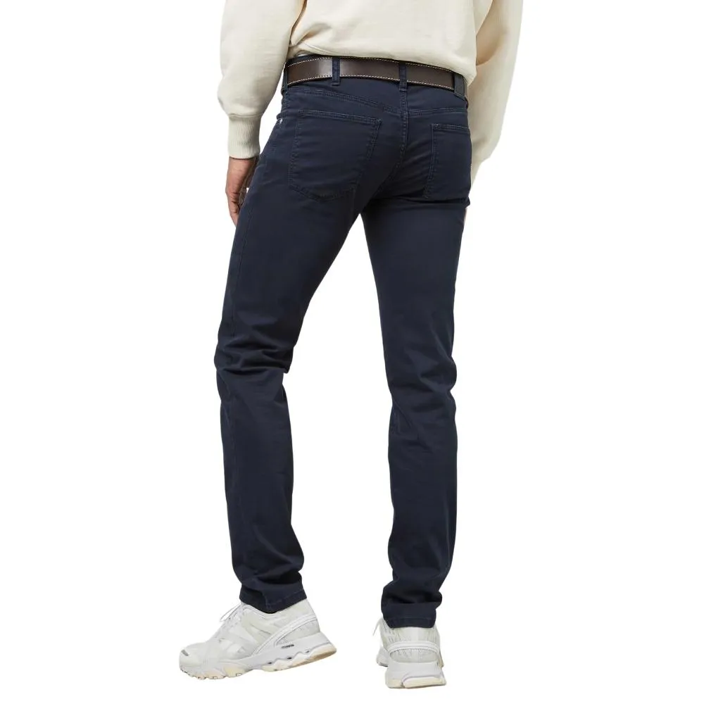 M5 Pima Cotton Five Pocket Navy Slim Jeans | Menswear Online