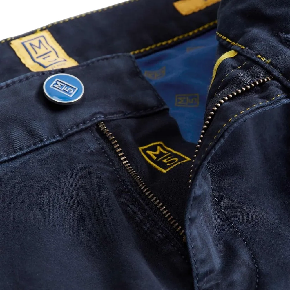 M5 Pima Cotton Five Pocket Navy Slim Jeans | Menswear Online