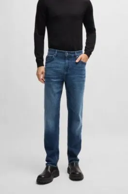 Maine Regular-fit jeans in blue stretch denim