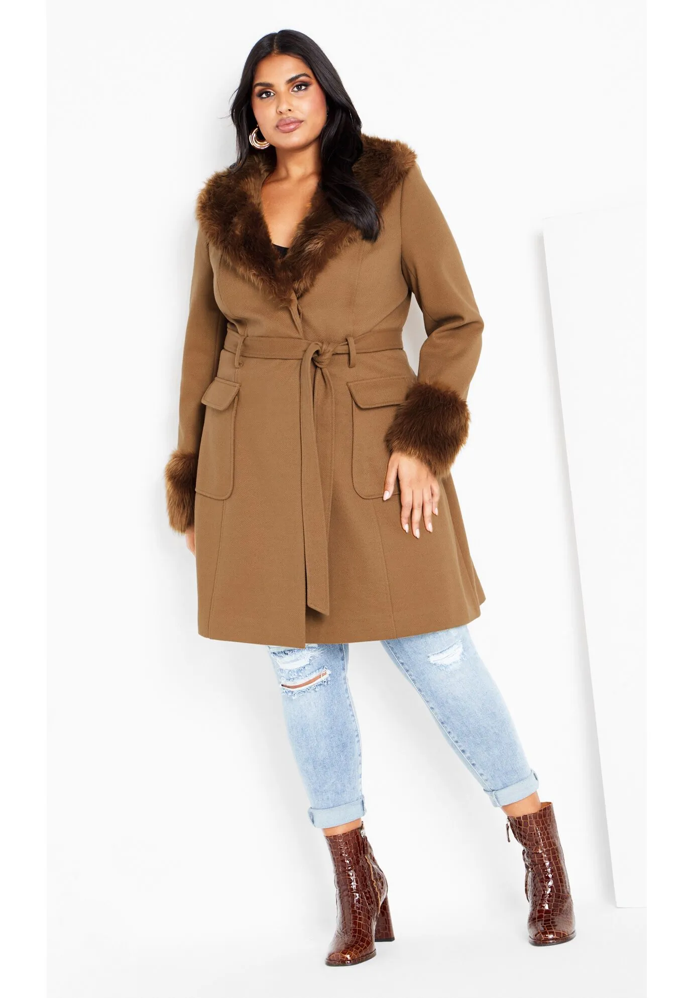 Make Me Blush Coat - caramel