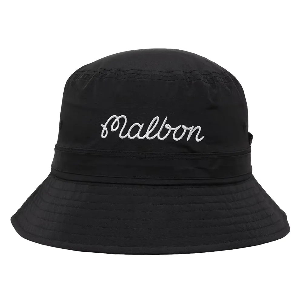 Malbon Evergreen Nylon Golf Bucket Hat Black - FW24