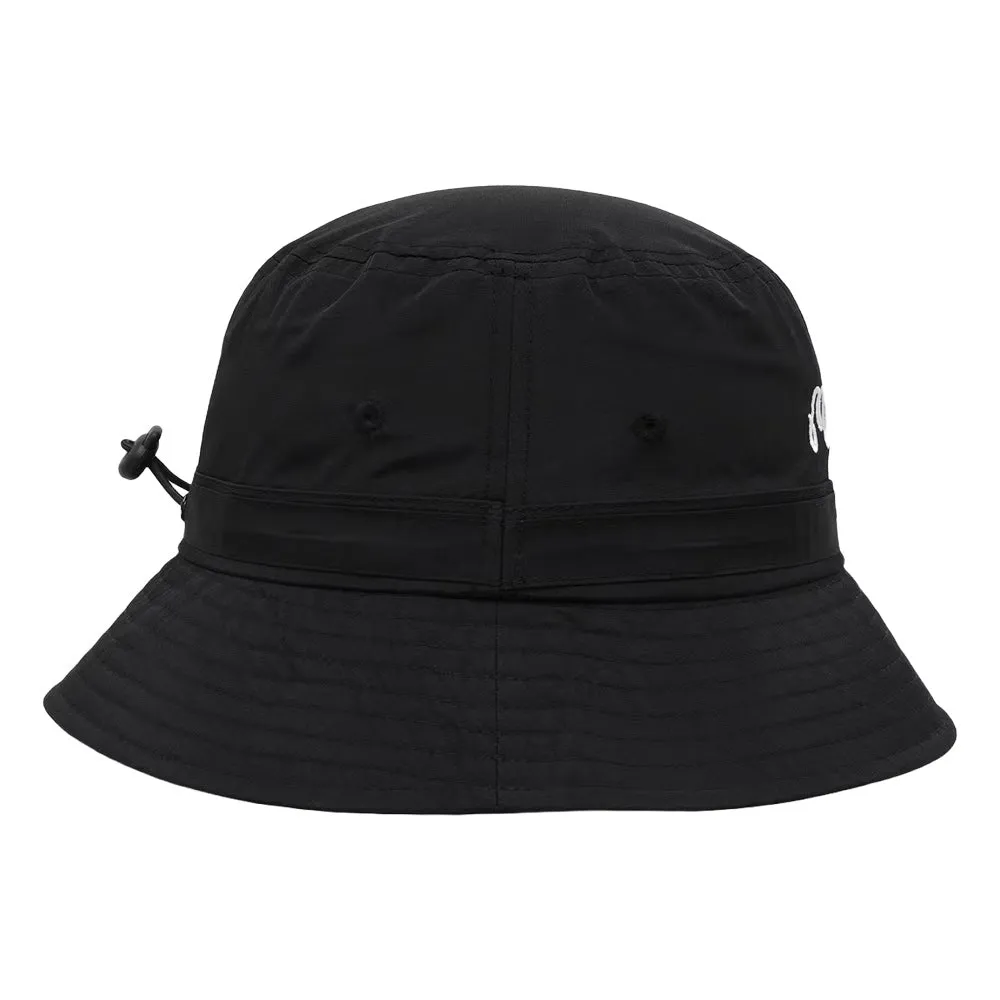 Malbon Evergreen Nylon Golf Bucket Hat Black - FW24