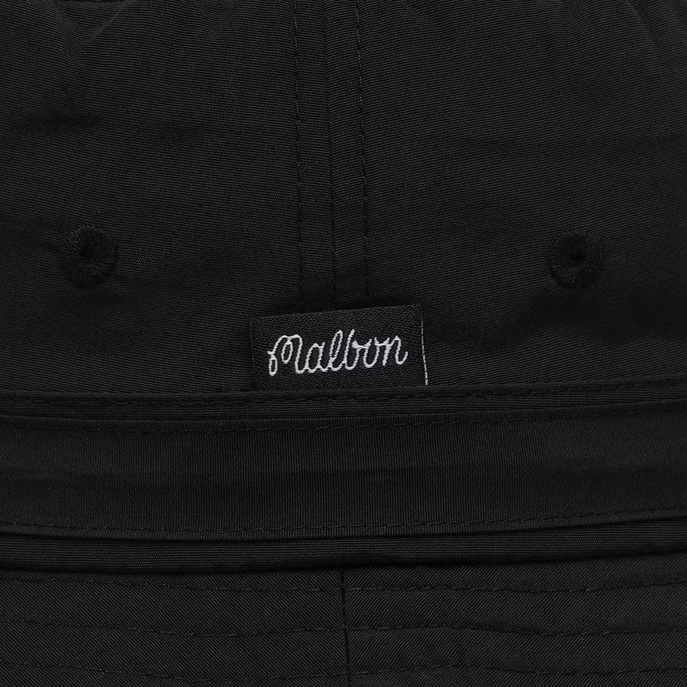 Malbon Evergreen Nylon Golf Bucket Hat Black - FW24