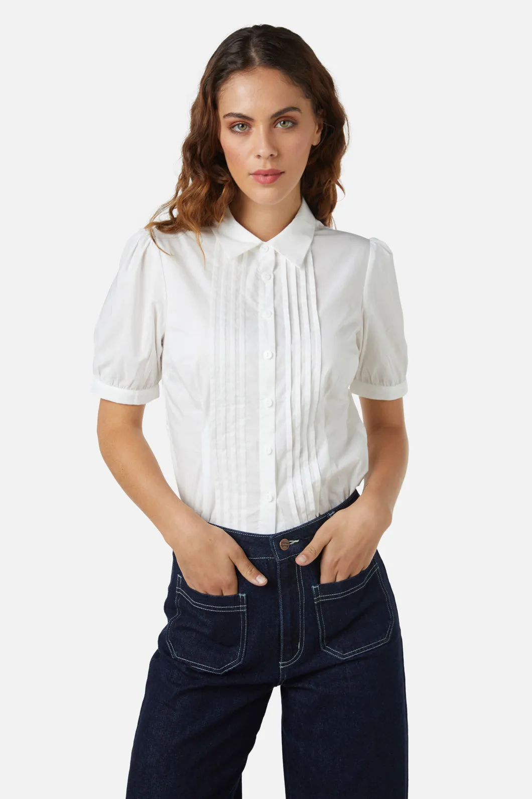 Martha Pin Tuck Blouse