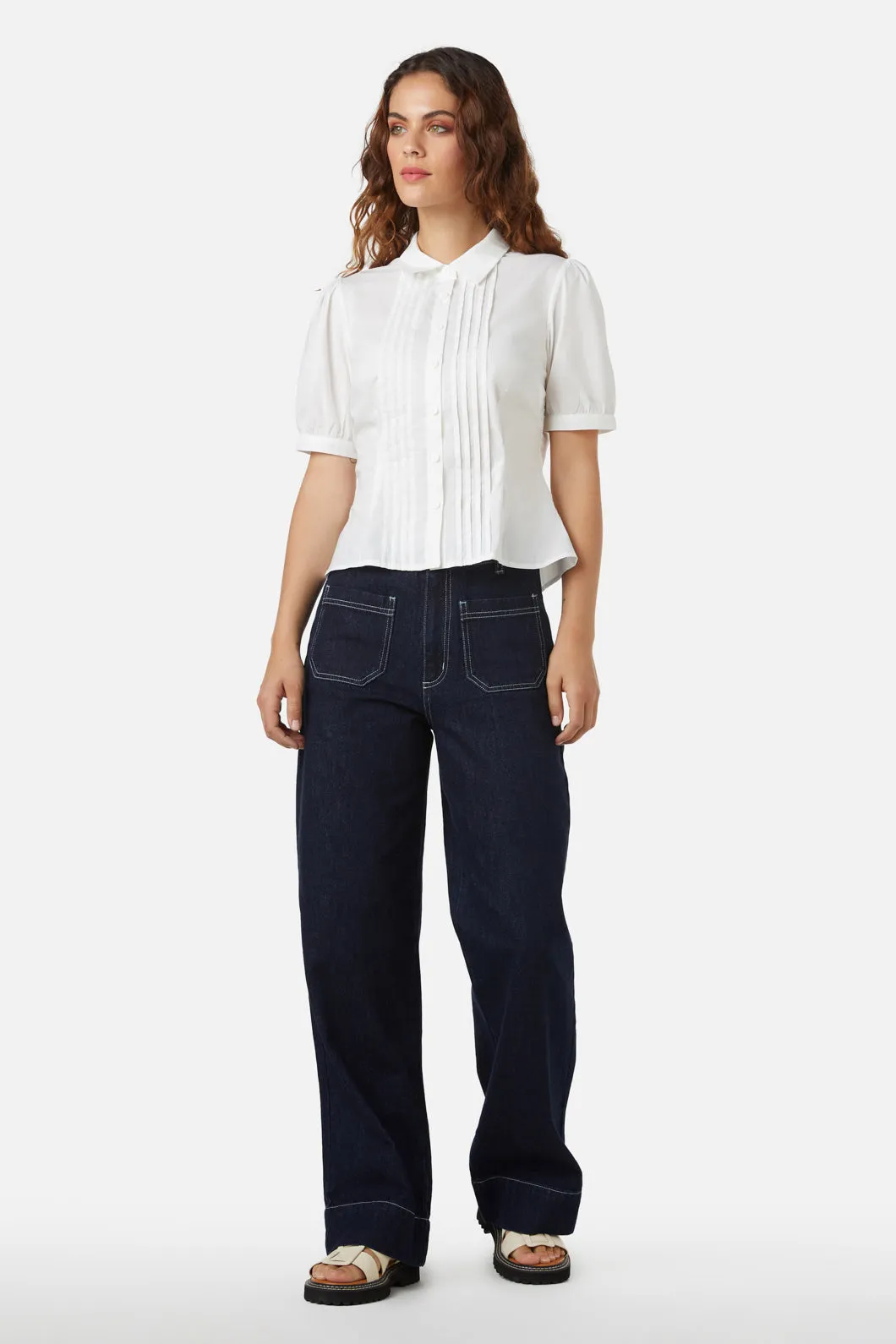 Martha Pin Tuck Blouse