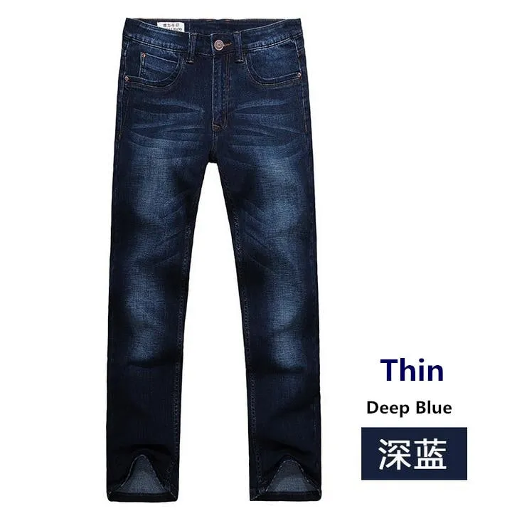 Men's Leisure Style Cotton Long Loose Straight Jeans Trousers