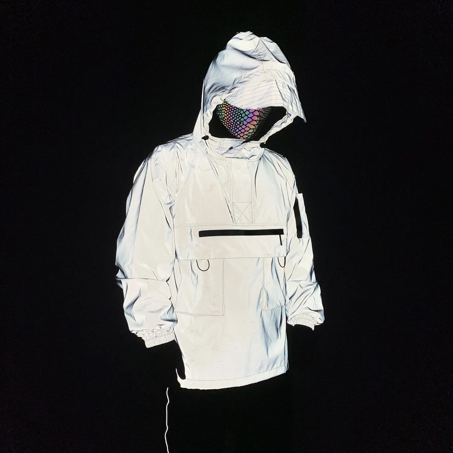 mens reflective windbreaker jacket