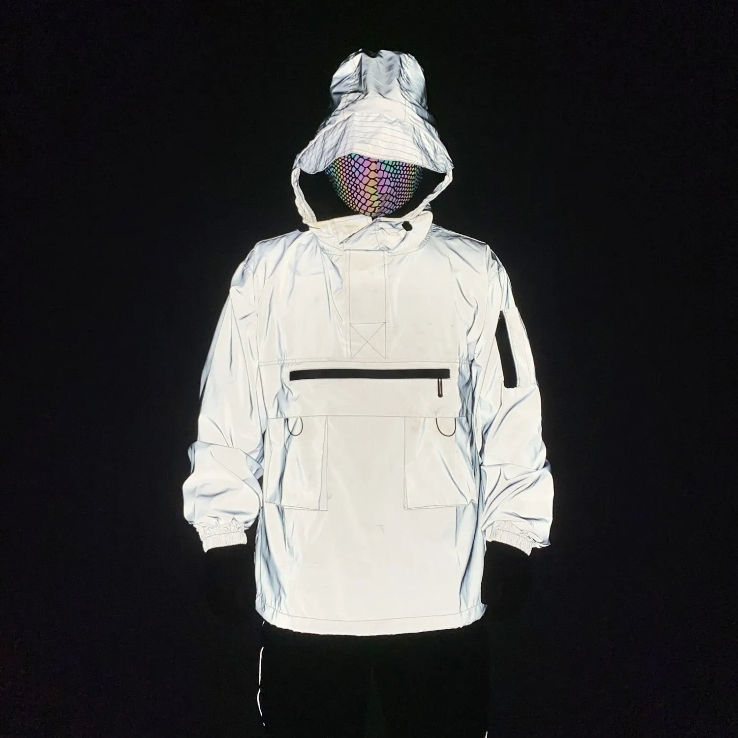 mens reflective windbreaker jacket