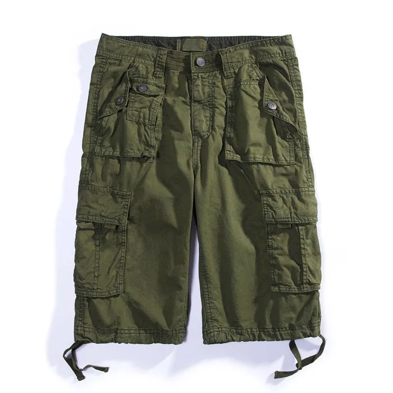 Men's Summer Loose Oversize Solid Color Casual Short Cargo Pants