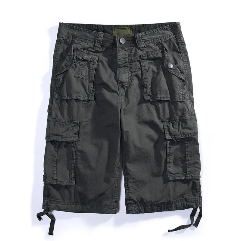 Men's Summer Loose Oversize Solid Color Casual Short Cargo Pants