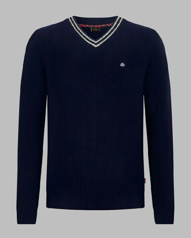 Merc London BRECON Knit Navy