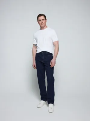 Mid Wash Straight Fit Jeans With Stretch | Men | George at ASDA