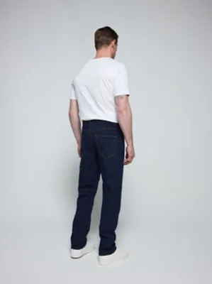 Mid Wash Straight Fit Jeans With Stretch | Men | George at ASDA