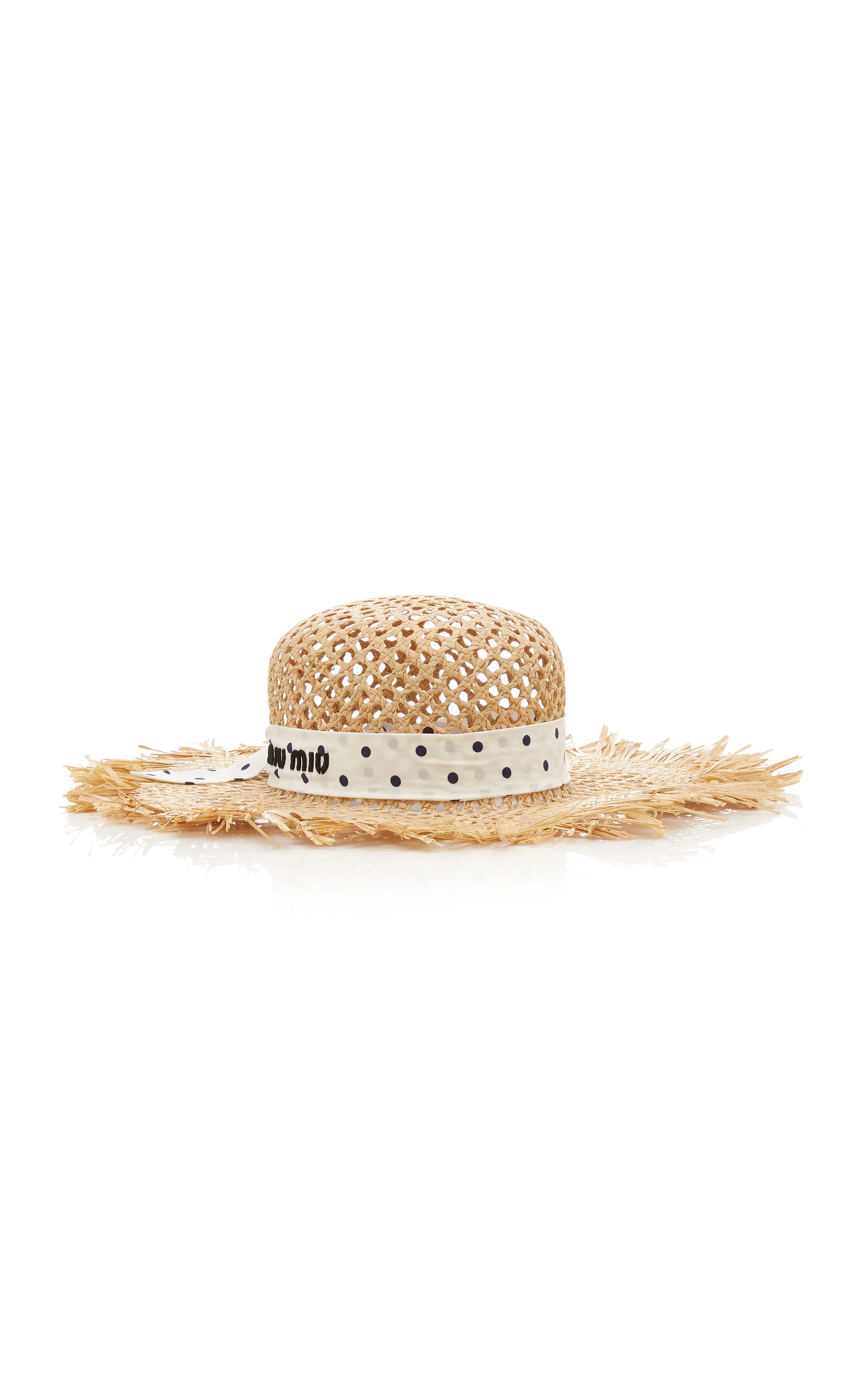 Miu Miu Frayed Straw Sun Hat