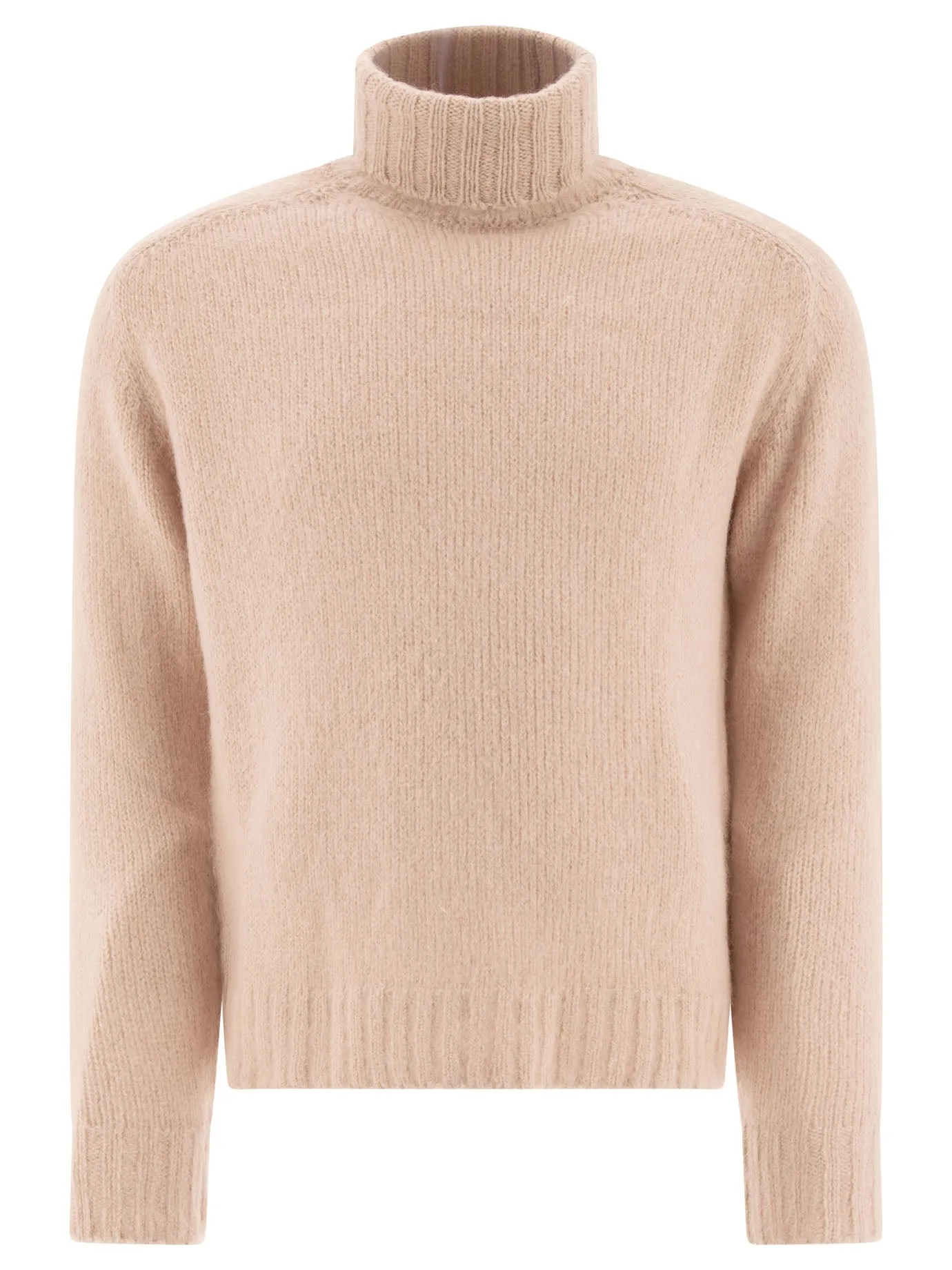 Mohair Turtleneck Sweater Knitwear Pink