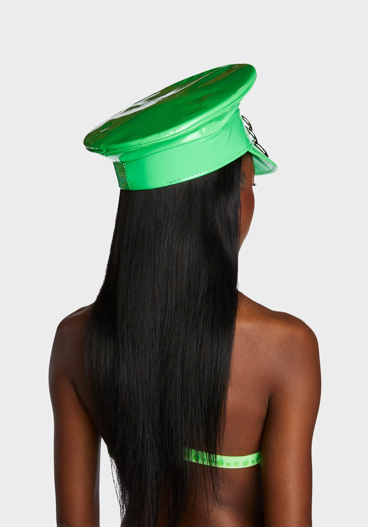 Multi Ring Captain Hat - Neon Green-