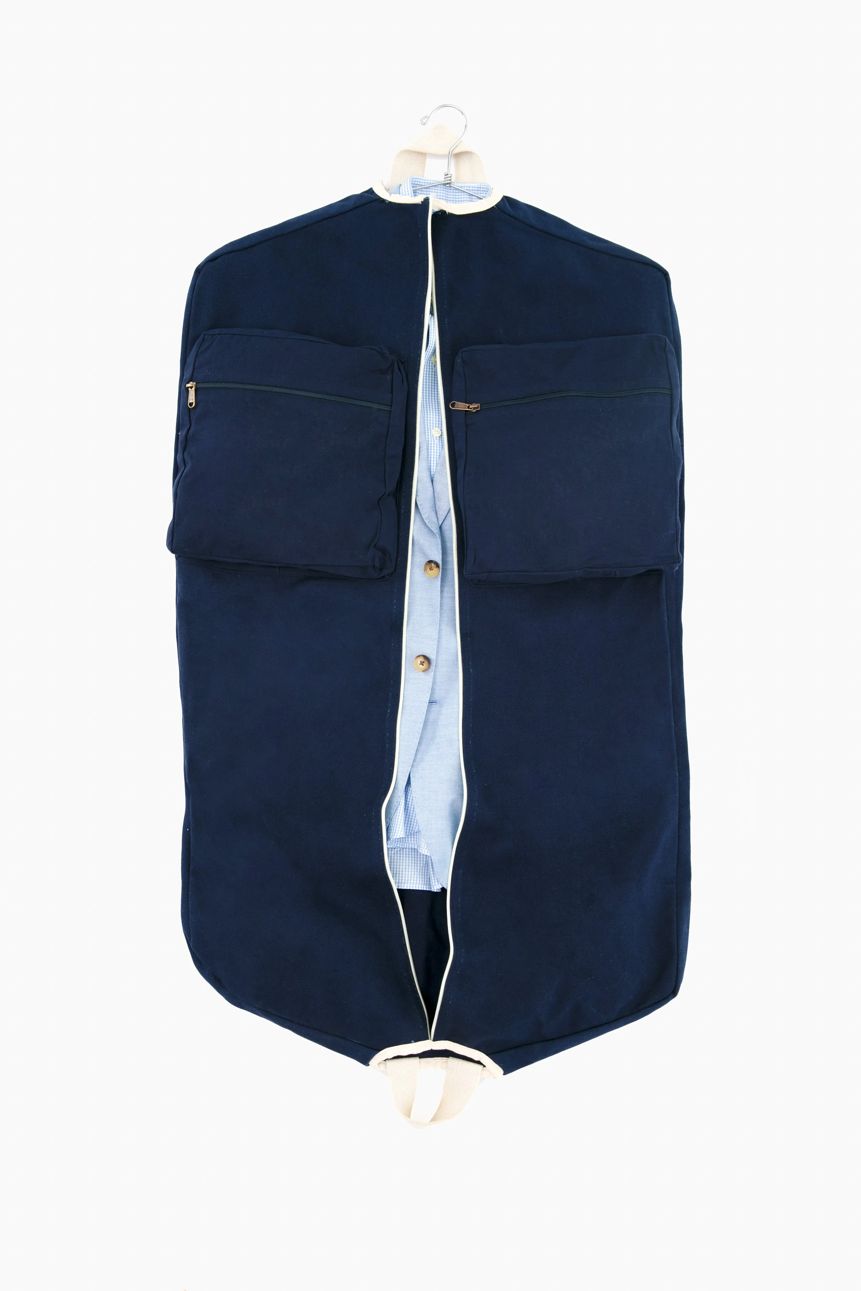 Navy Canvas Garment Bag