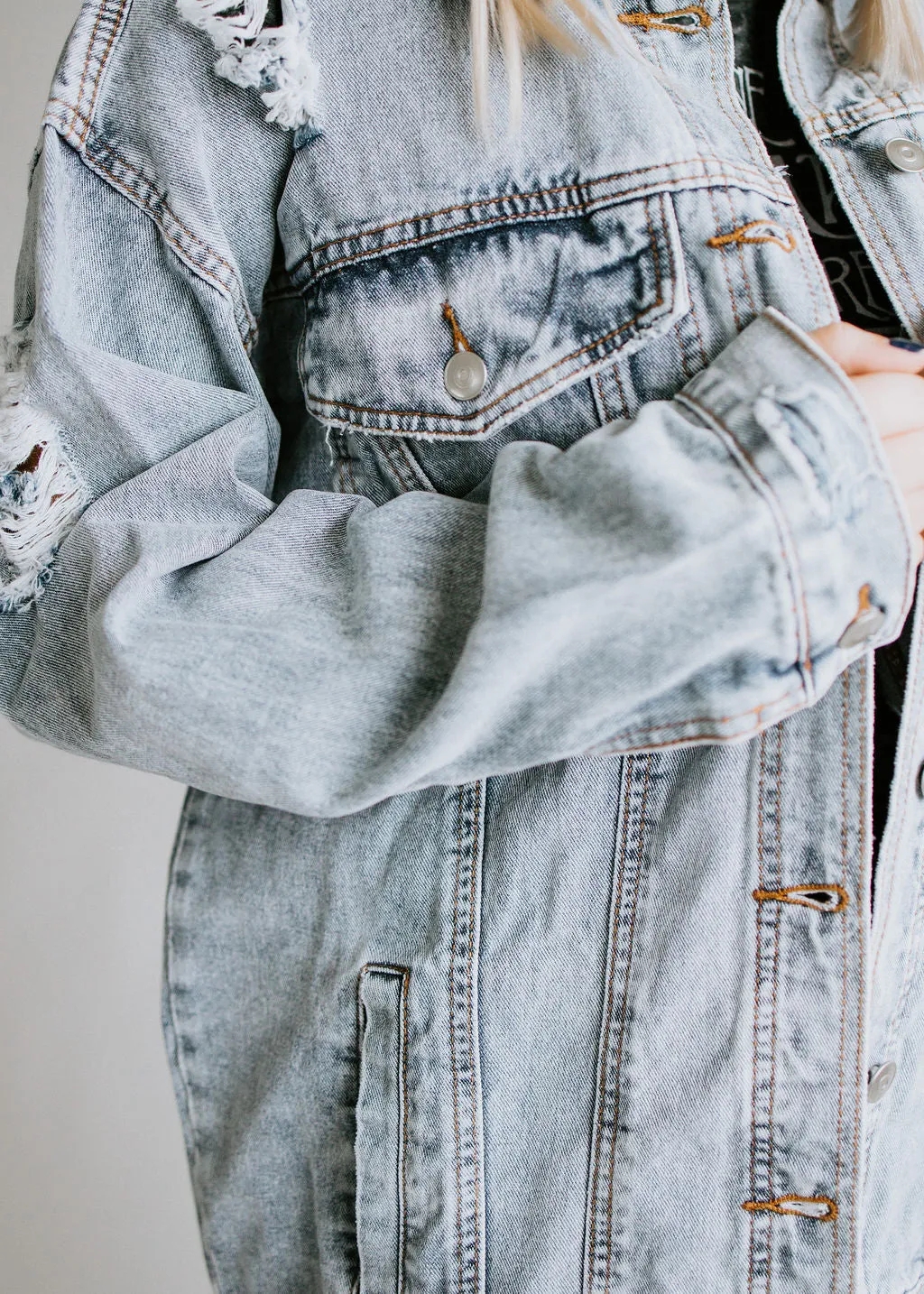 Never In Distress Denim Jacket FINAL SALE