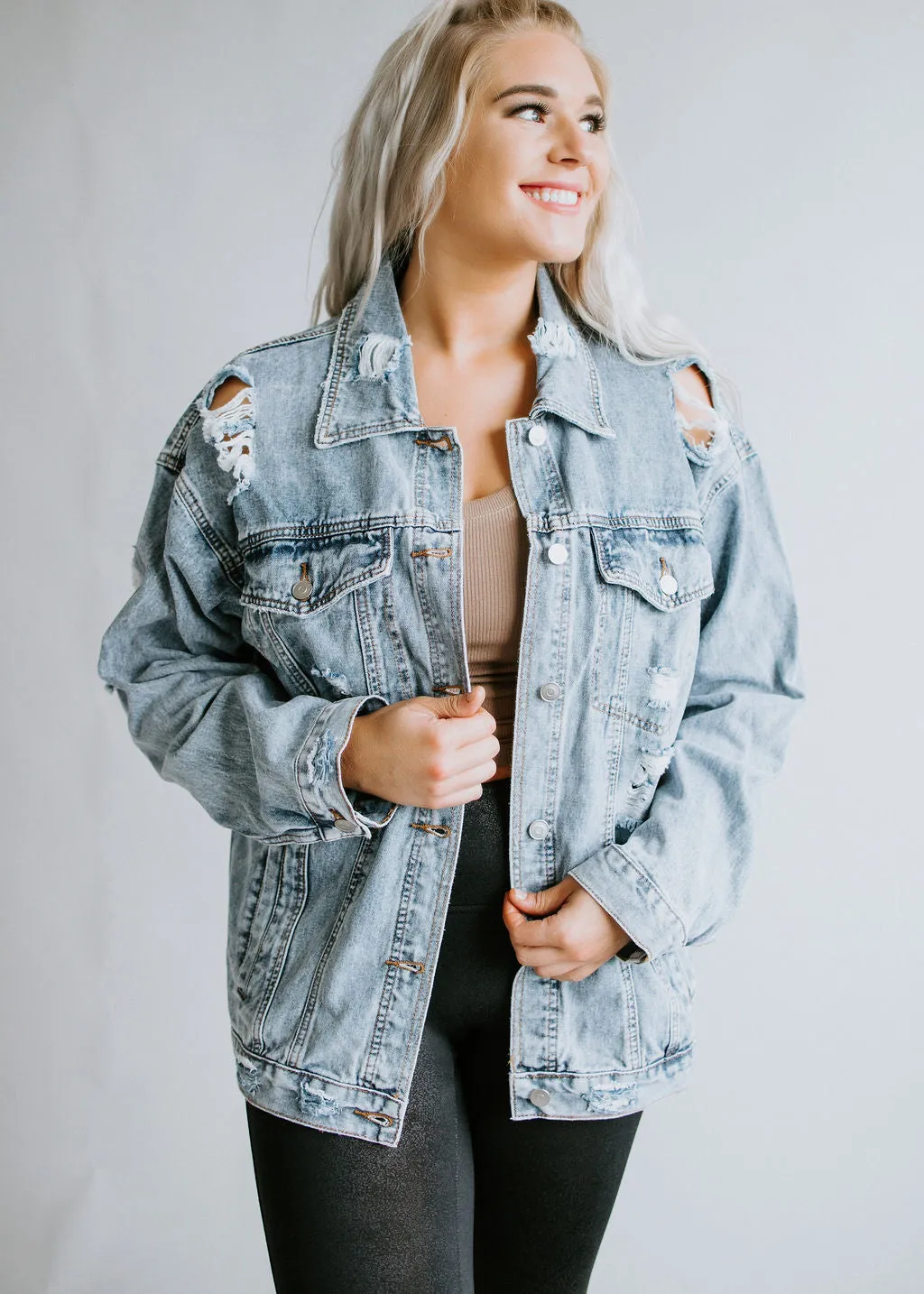 Never In Distress Denim Jacket FINAL SALE