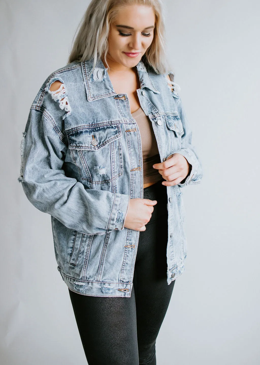 Never In Distress Denim Jacket FINAL SALE