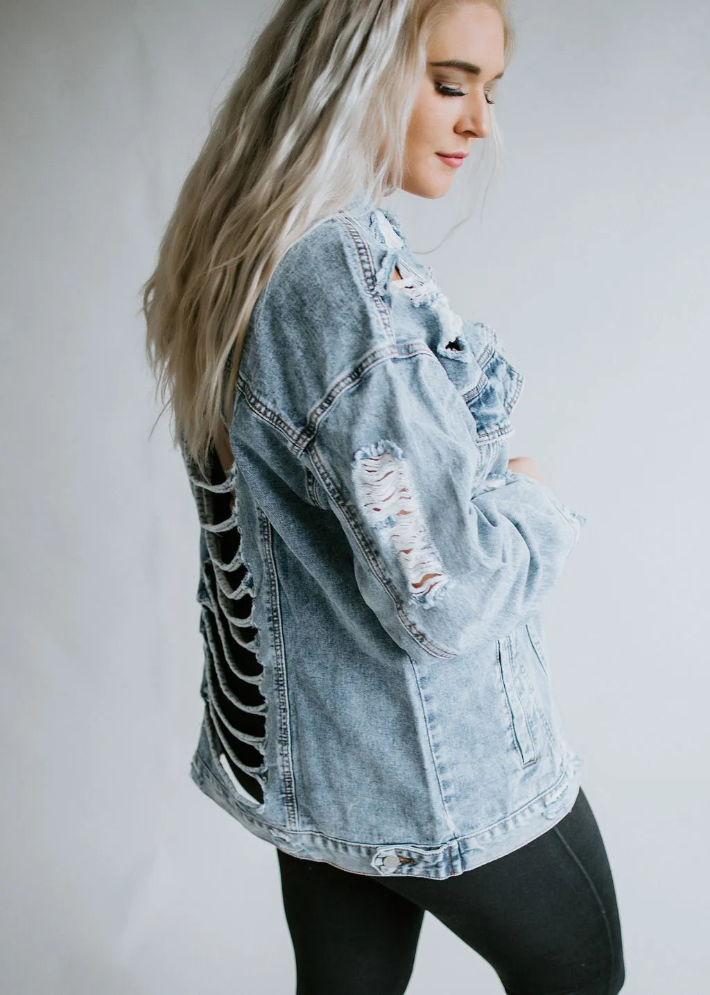 Never In Distress Denim Jacket FINAL SALE