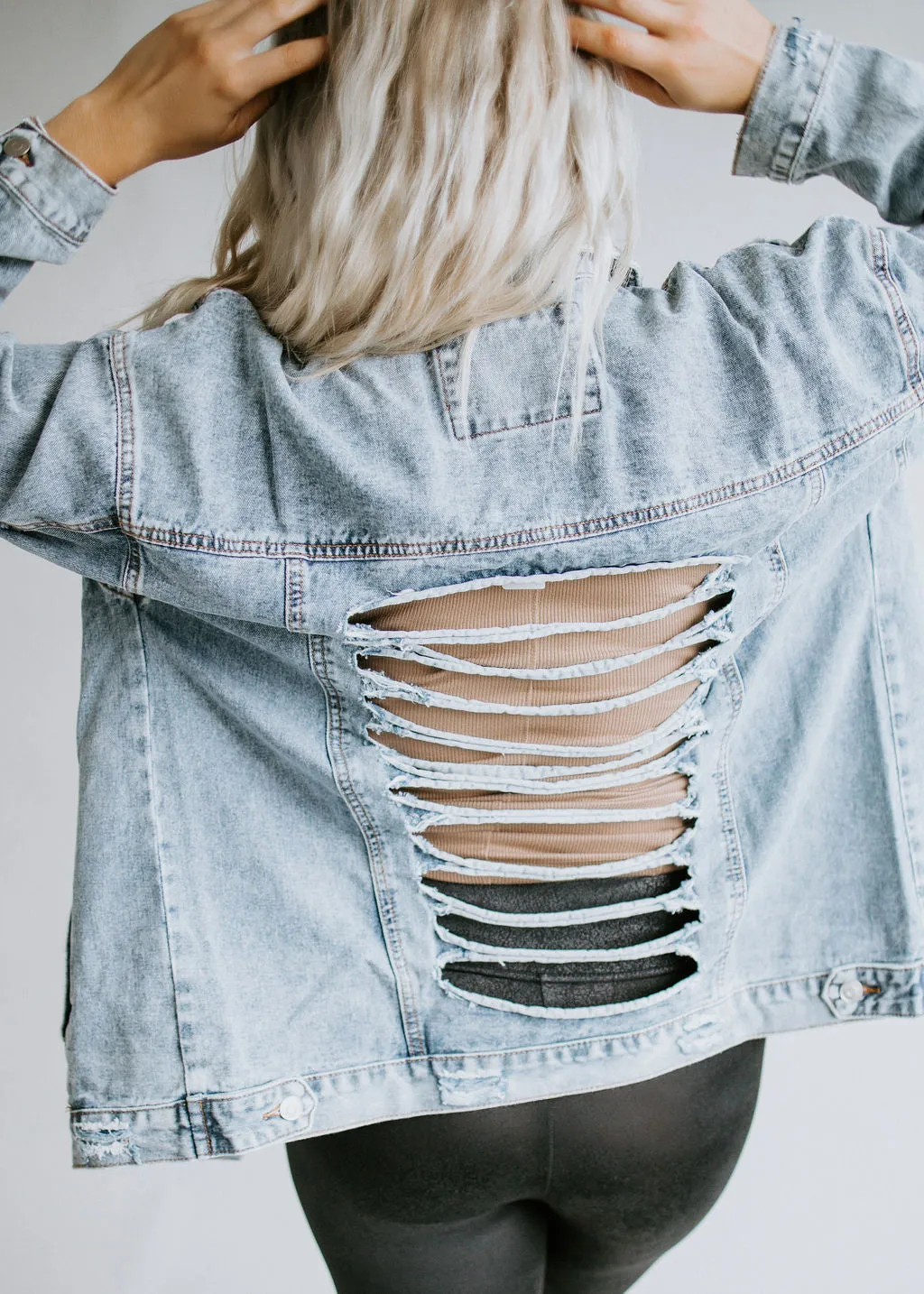 Never In Distress Denim Jacket FINAL SALE