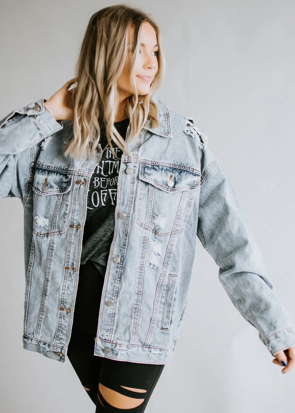 Never In Distress Denim Jacket FINAL SALE