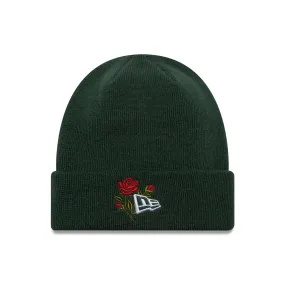 New Era Rose Icon Dark Green Cuff Knit Beanie Hat