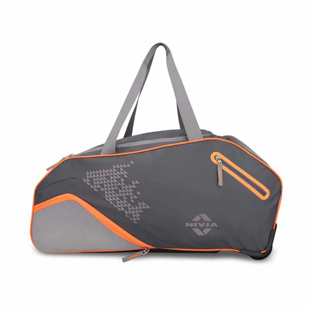 NIVIA ‘Ashtang Trolly Bag’ Grey-Orange