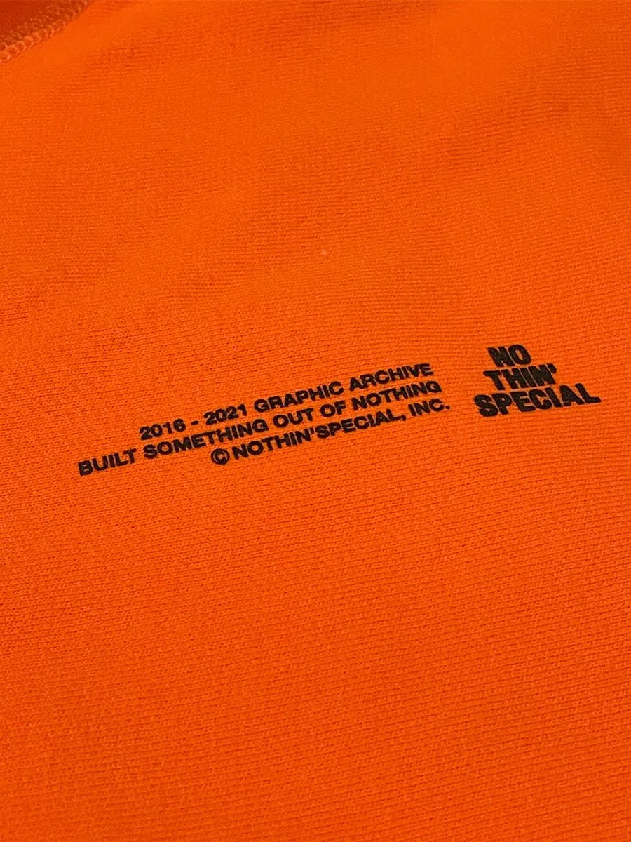 Nothin'Special Graphic Archive Pullover Hoody - Orange