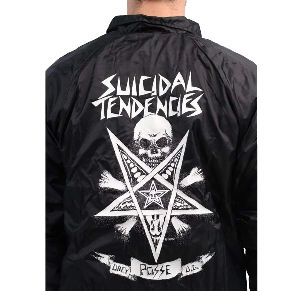 OBEY X SUICIDAL TENDENCIES POSSESSED COACH JACKET // BLACK