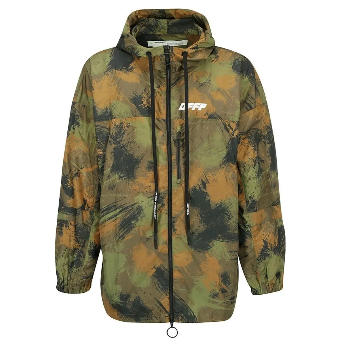 Off White Camo Paintbrush Windbreaker Jacket