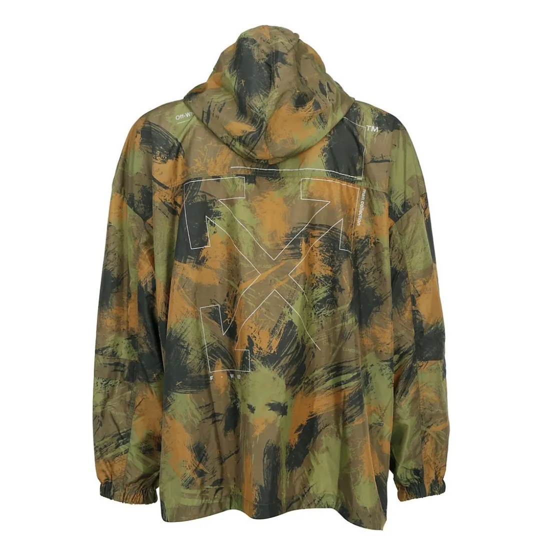 Off White Camo Paintbrush Windbreaker Jacket