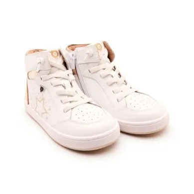 Old Soles White Gold Mid Top Sneaker