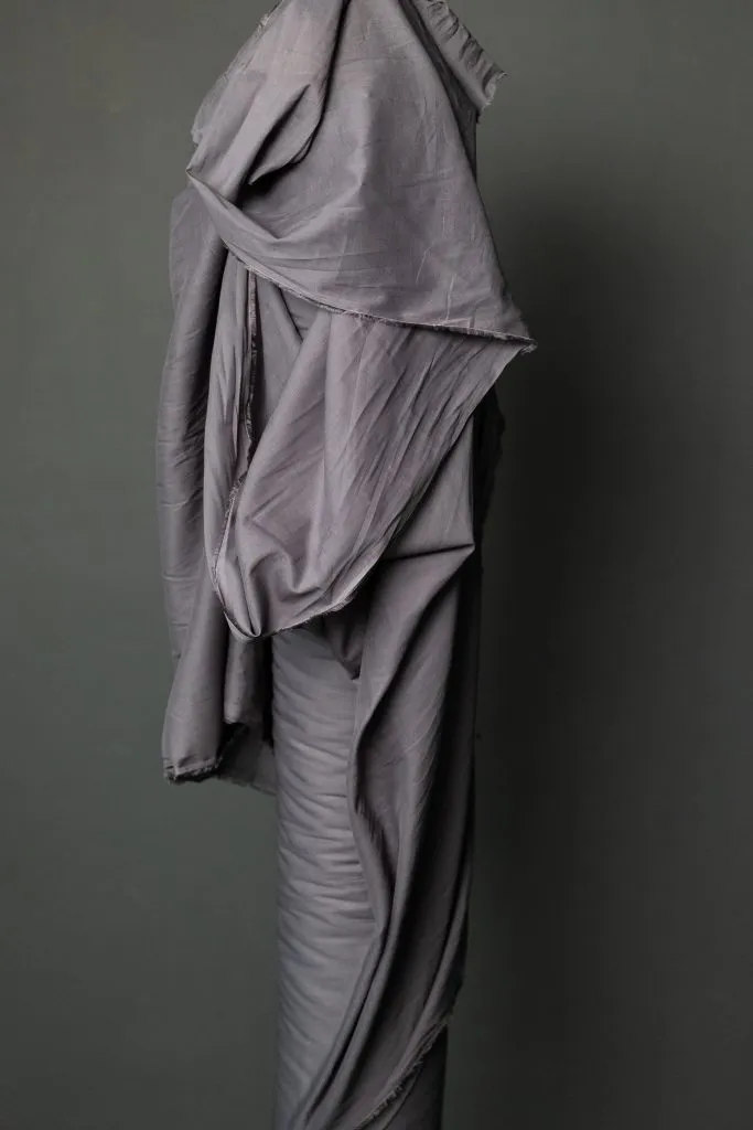 Organic Cotton Voile - Powder Grey