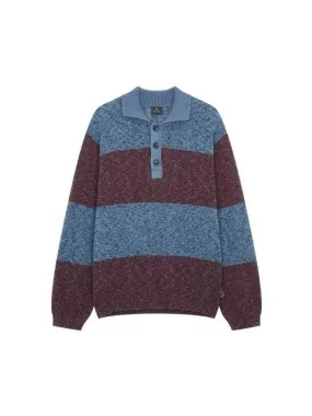 Overseas Station Season Big Chance 8 18 PS Striped Bokashi Sweater Blue 271257