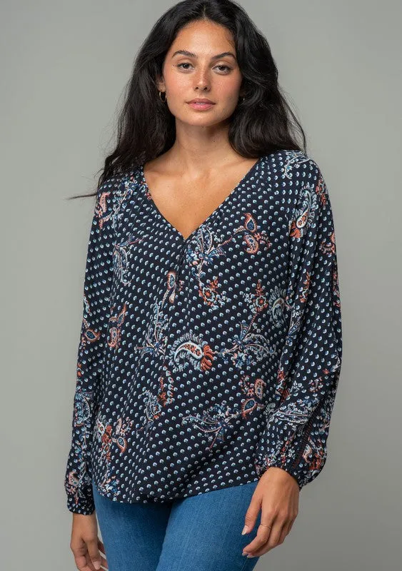 Paisley Dot Blouse