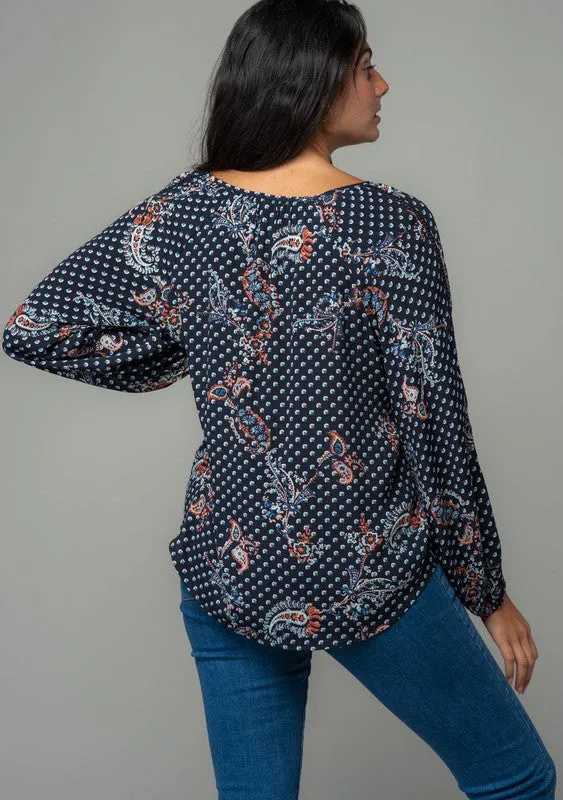 Paisley Dot Blouse