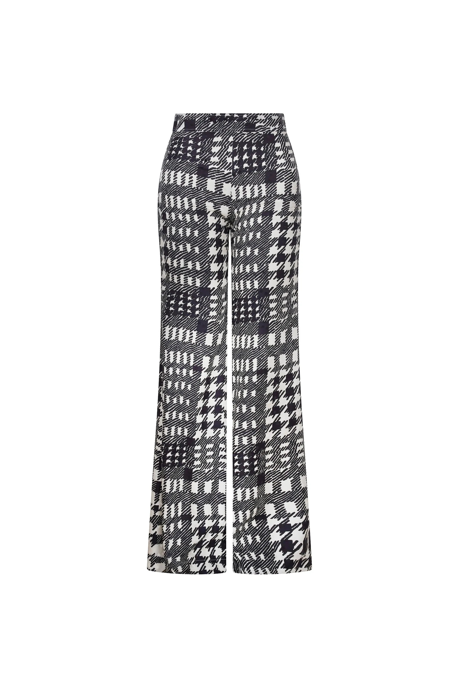 'PEGGYS HOUNDSTOOTH' TRUMPET PANT