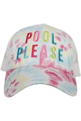 Pool Please TIE DYE Trucker Hat