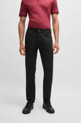 Porsche x BOSS tapered-fit jeans in black performance denim