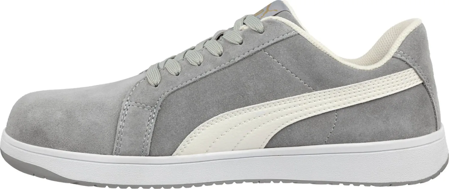 Puma Safety Mens Iconic Low ASTM SD Grey Suede Work Shoes