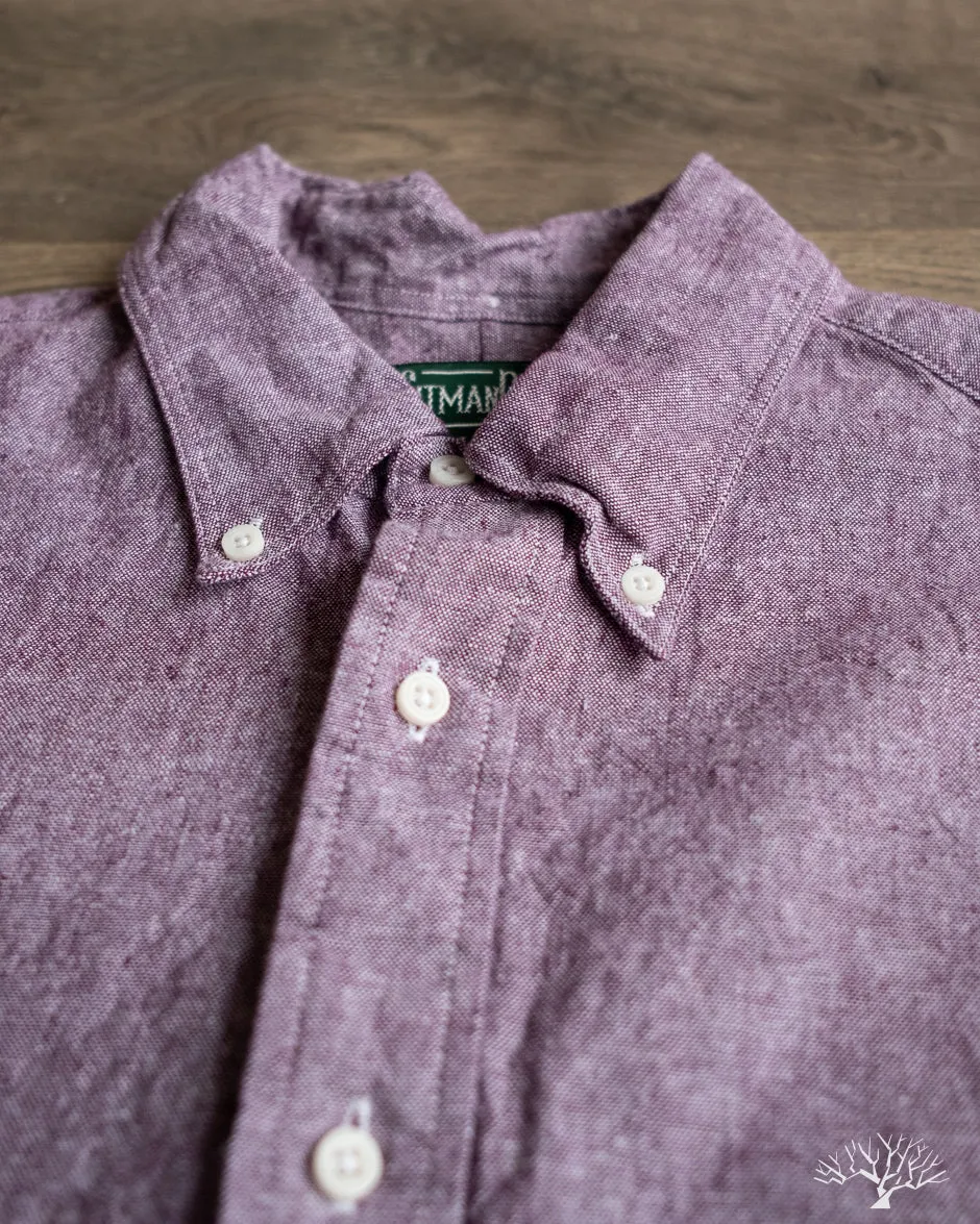 Purple Cotton/Linen Long-Sleeve Shirt