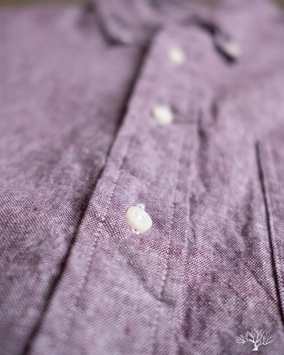 Purple Cotton/Linen Long-Sleeve Shirt